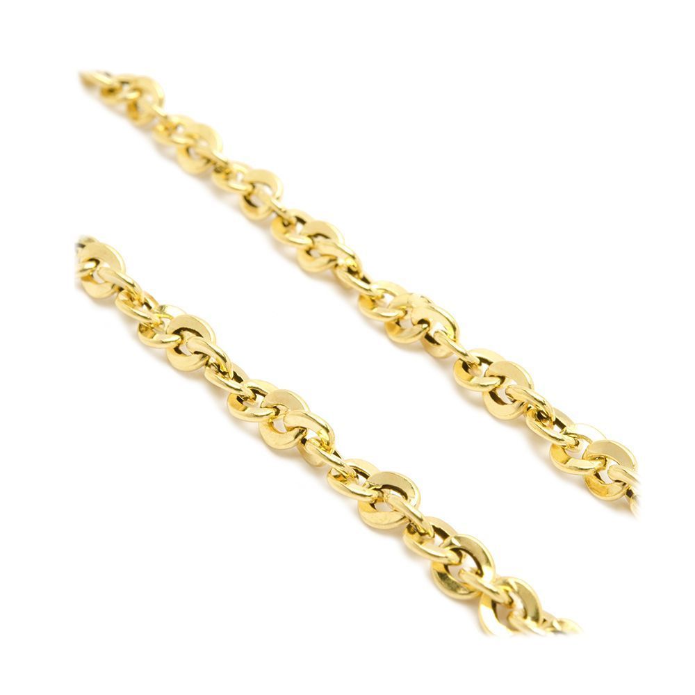 Pulseira Malha Groumet Torcida em Ouro 18 Kilates - 22902